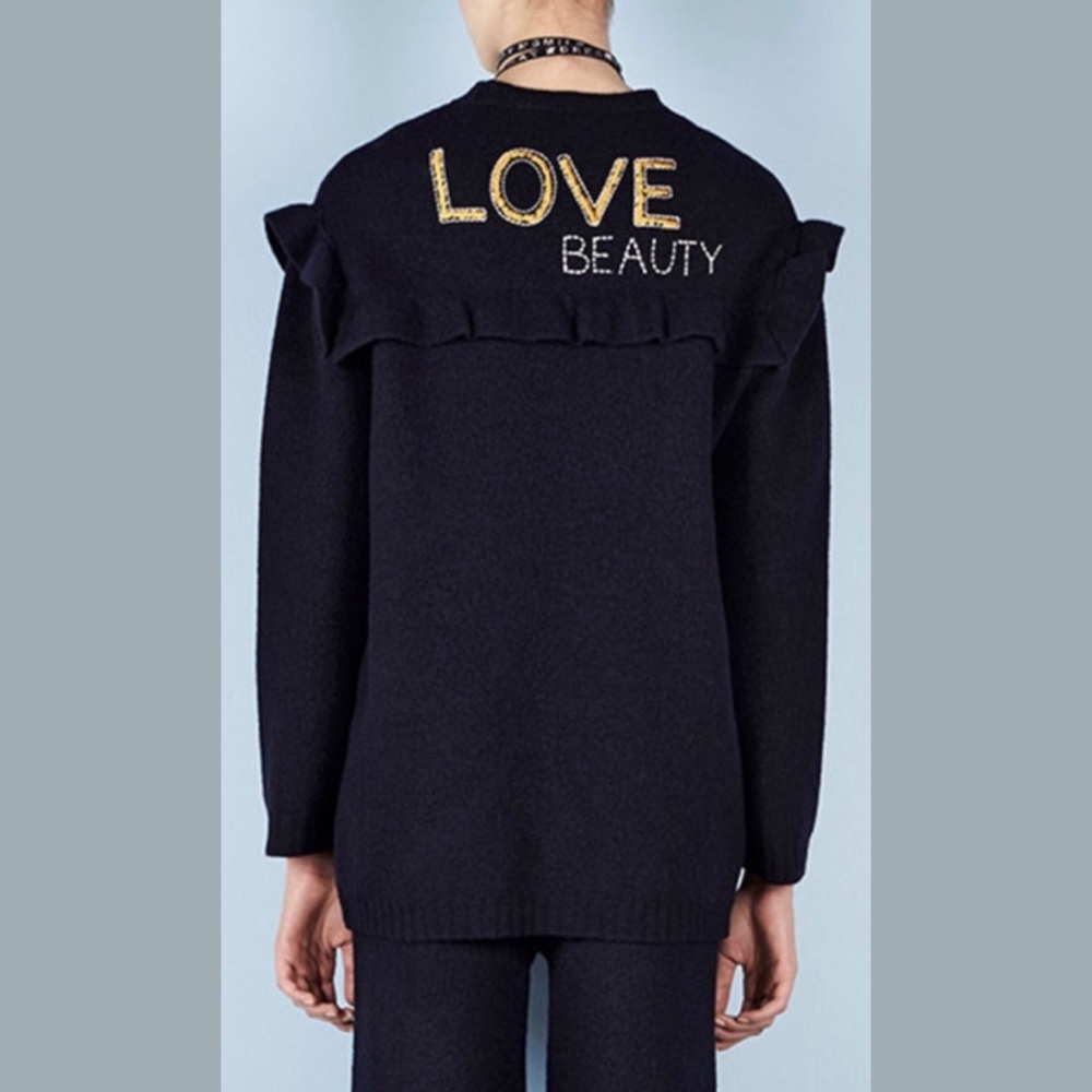 NWT Red Valentino navy 100% wool sweater M